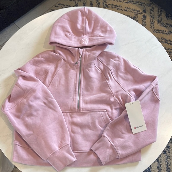 lululemon athletica Jackets & Blazers - Lululemon Pink Peony Scuba Oversized 1/2 Zip (Size M/L)